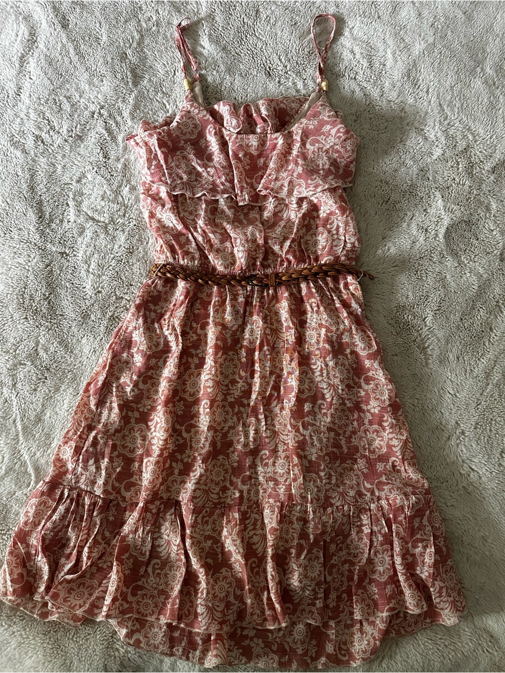 Maurices Dusty Rose Floral Ruffle Mini Dress - Picture 2 of 5